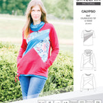 Pdf sewing pattern Hoodie top and t-shirt colorblocked and cowl for women