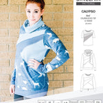 Pdf sewing pattern Hoodie top and t-shirt colorblocked and cowl for women