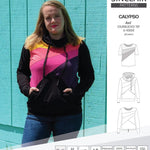Pdf sewing pattern Hoodie top and t-shirt colorblocked and cowl for women