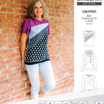 Pdf sewing pattern Hoodie top and t-shirt colorblocked and cowl for women
