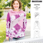 Pdf sewing pattern Hoodie top and t-shirt colorblocked and cowl for women