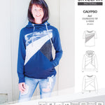 Pdf sewing pattern Hoodie top and t-shirt colorblocked and cowl for women