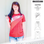 Pdf sewing pattern Hoodie top and t-shirt colorblocked and cowl for women