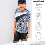Pdf sewing pattern Hoodie top and t-shirt colorblocked and cowl for women