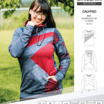 Pdf sewing pattern Hoodie top and t-shirt colorblocked and cowl for women