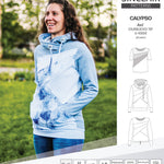 Pdf sewing pattern Hoodie top and t-shirt colorblocked and cowl for women