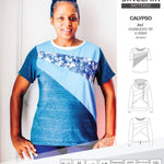 Pdf sewing pattern Hoodie top and t-shirt colorblocked and cowl for women