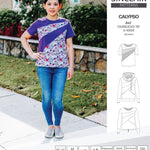 Pdf sewing pattern Hoodie top and t-shirt colorblocked and cowl for women