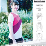 Pdf sewing pattern Hoodie top and t-shirt colorblocked and cowl for women