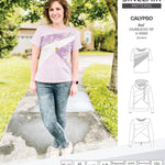 Pdf sewing pattern Hoodie top and t-shirt colorblocked and cowl for women