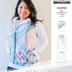 Pdf sewing pattern Hoodie top and t-shirt colorblocked and cowl for women