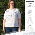 Pdf sewing pattern Hoodie top and t-shirt colorblocked and cowl for women