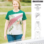 Pdf sewing pattern Hoodie top and t-shirt colorblocked and cowl for women