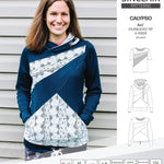 Pdf sewing pattern Hoodie top and t-shirt colorblocked and cowl for women