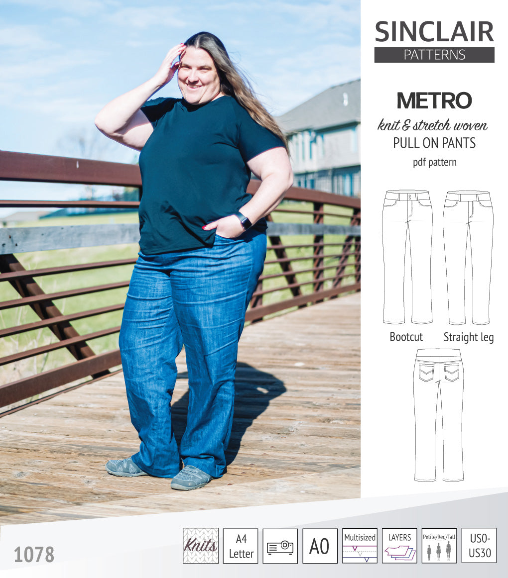 Metro pull on pants (PDF sewing pattern) – Sinclair Patterns