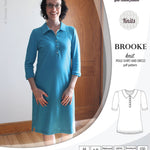 Pdf sewing pattern - Sinclair Patterns - S1066 Brooke knit polo shirt or shirt dress for women