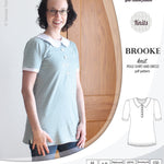 Pdf sewing pattern - Sinclair Patterns - S1066 Brooke knit polo shirt or shirt dress for women