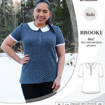 Pdf sewing pattern - Sinclair Patterns - S1066 Brooke knit polo shirt or shirt dress for women
