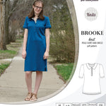 Pdf sewing pattern - Sinclair Patterns - S1066 Brooke knit polo shirt or shirt dress for women