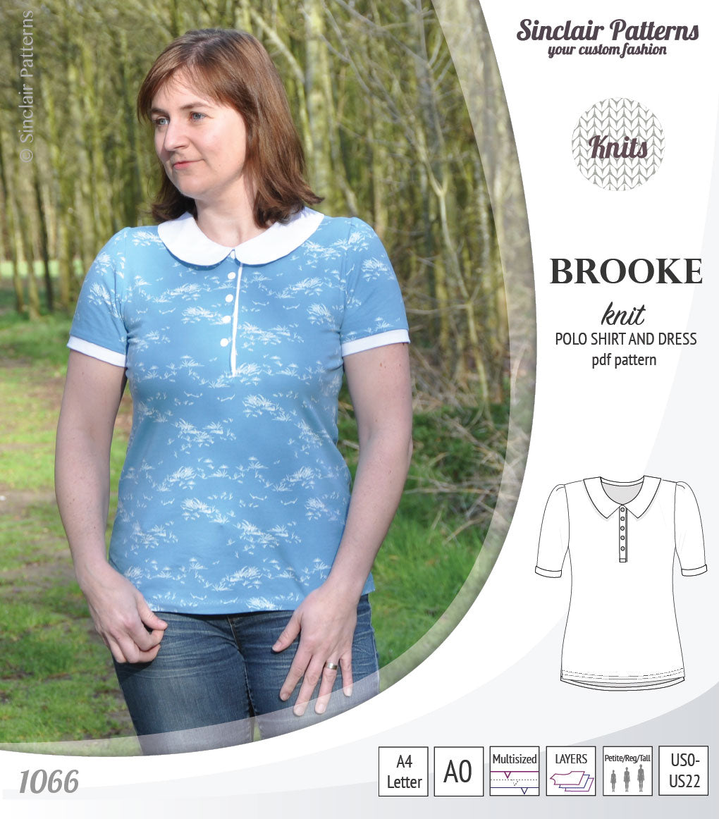 Brooke knit polo shirt and dress for women (PDF) – Sinclair