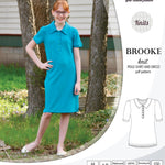Pdf sewing pattern - Sinclair Patterns - S1066 Brooke knit polo shirt or shirt dress for women