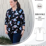 Pdf sewing pattern - Sinclair Patterns - S1066 Brooke knit polo shirt or shirt dress for women