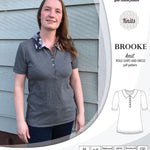 Pdf sewing pattern - Sinclair Patterns - S1066 Brooke knit polo shirt or shirt dress for women