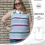 Pdf sewing pattern - Sinclair Patterns - S1066 Brooke knit polo shirt or shirt dress for women