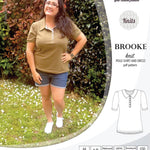 Pdf sewing pattern - Sinclair Patterns - S1066 Brooke knit polo shirt or shirt dress for women