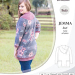 Pdf sewing pattern S1049 Jemma knit tunic with asymmetrical collar and pockets