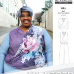 Sinclair Patterns Lulu faux wrap top, set and romper pdf sewing patterns for women